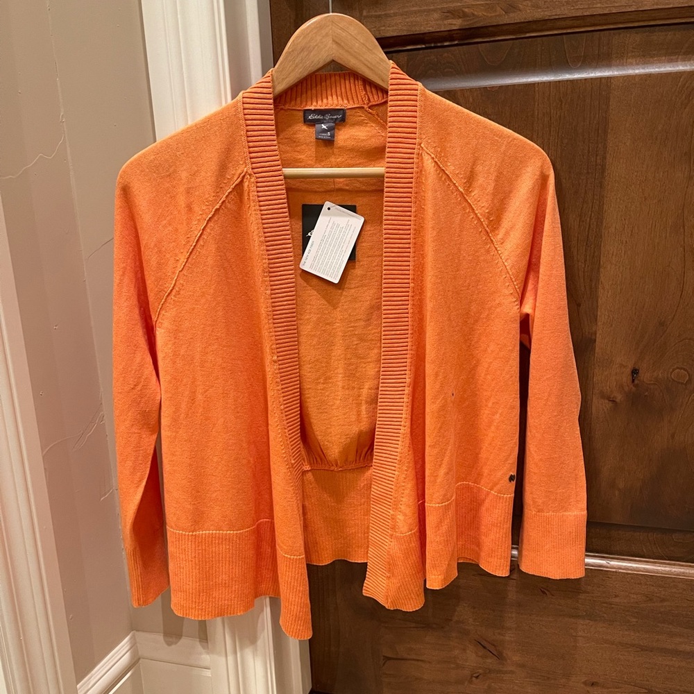 Eddie Bauer Open cropped cardigan Sz S NWT